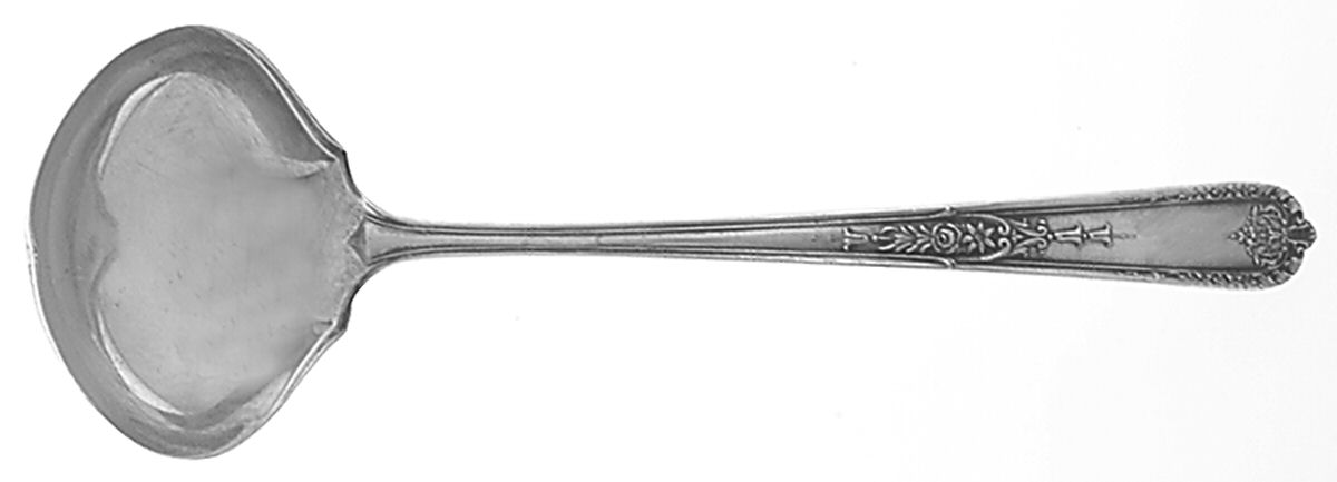 Della Robbia (Sterling, 1922, No Monograms) Solid Gravy Ladle by Alvin-1