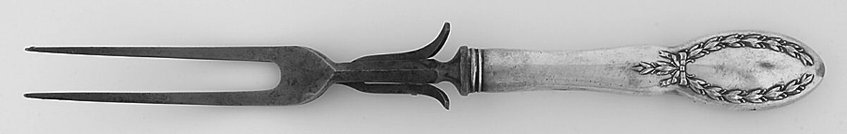 Diana (Silverplate, 1910) Large Stainless-Prong Roast Carving Fork by Alvin-1