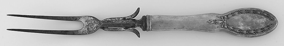 Diana (Silverplate, 1910) Large Stainless-Prong Roast Carving Fork by Alvin-1