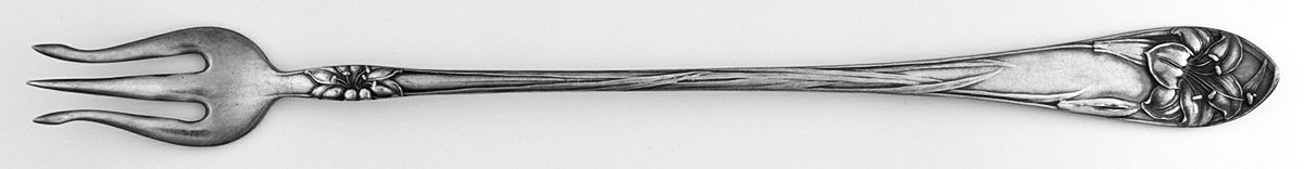 Easter Lily (Silverplate, 1907) Long Handle Pickle/Olive Fork by Alvin-1