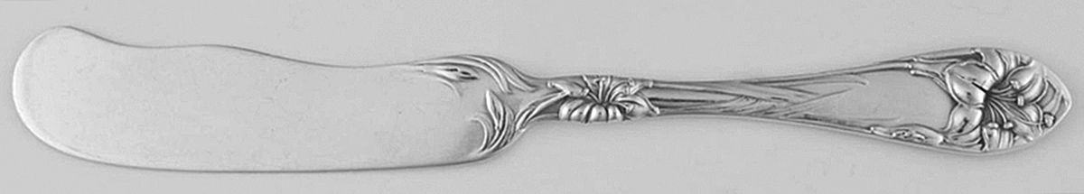 Easter Lily (Silverplate, 1907) Flat Handle Butter Spreader by Alvin-1