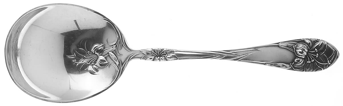 Easter Lily (Silverplate, 1907) Preserve Spoon by Alvin-1