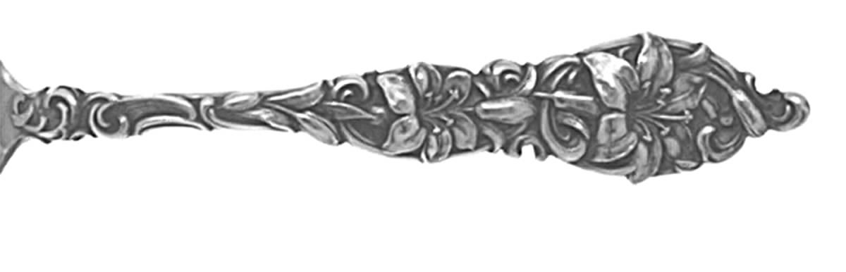 Easter Lily (Sterling, 1900) Five O'Clock Teaspoon by Alvin-1