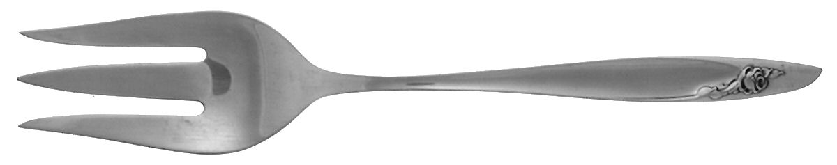 Eternal Rose (Sterling, 1963) Medium Solid Cold Meat Serving Fork by Alvin-1