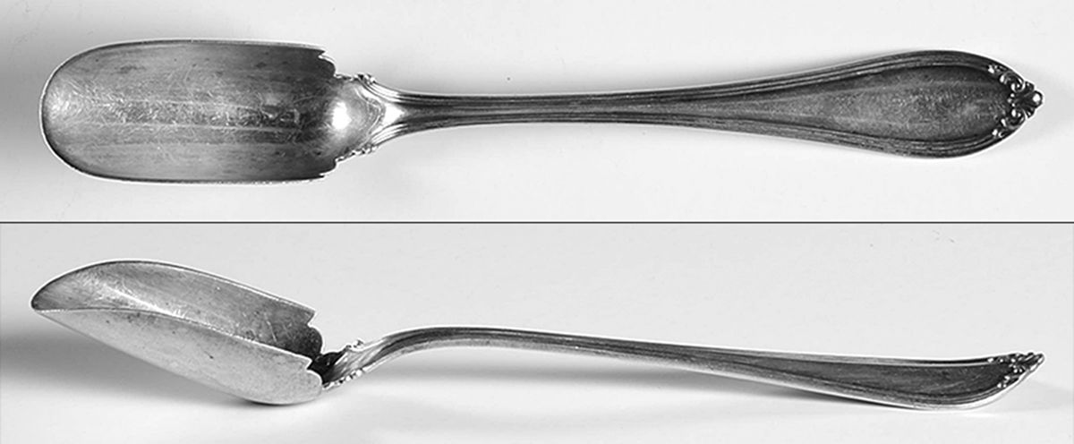 Evangeline (Sterling, 1907) Solid Cheese Scoop by Alvin-1
