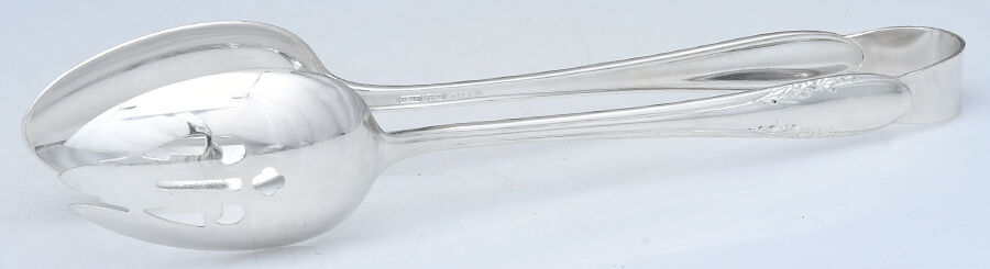 Fashion Lane (Silverplate, 1940) Salad Tongs Solid HC by Alvin-1