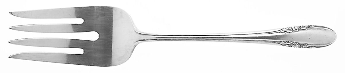 Fashion Lane (Silverplate, 1940) Medium Solid Cold Meat Serving Fork by Alvin-1