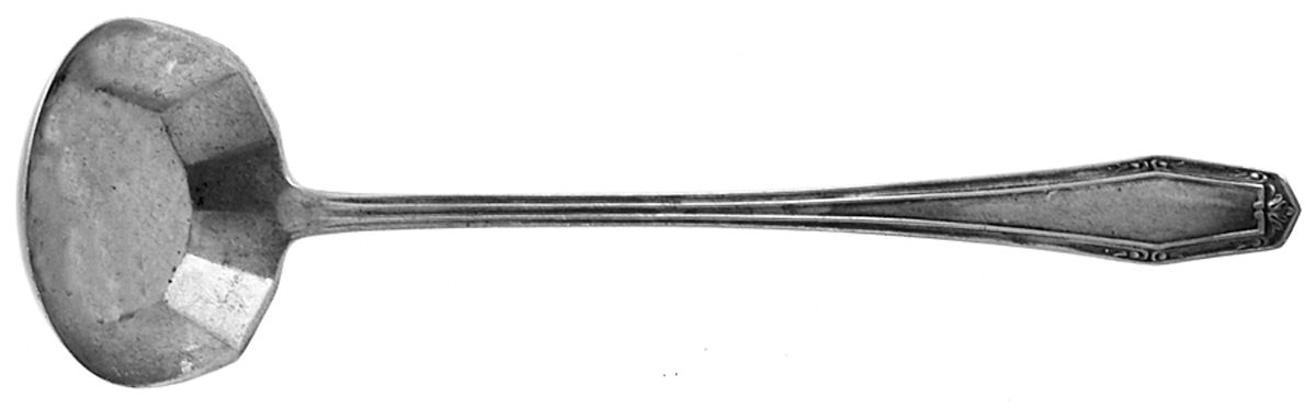 Flanders-New (Sterling, 1923, No Monograms) Solid Piece Cream Ladle by Alvin-1