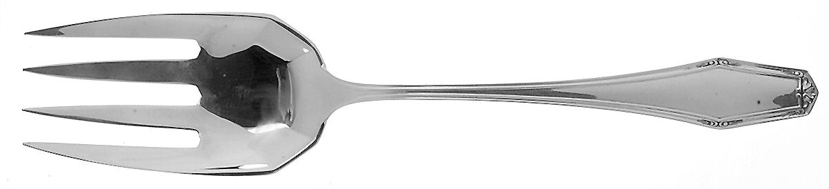 Flanders-New (Sterling, 1923, No Monograms) Solid Salad Serving Fork by Alvin-1
