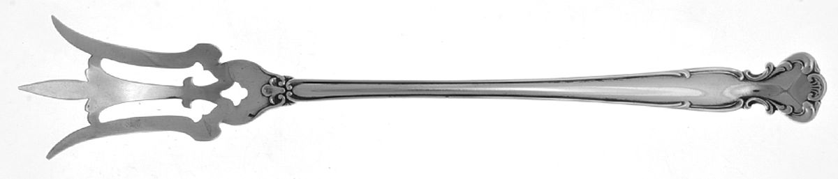 Flanders-Old (Sterling, 1900, No Monograms) Large Lettuce Serving Fork by Alvin-1
