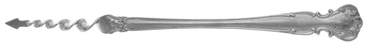 Flanders-Old (Sterling, 1900, No Monograms) One Tine Butter Pick by Alvin-1