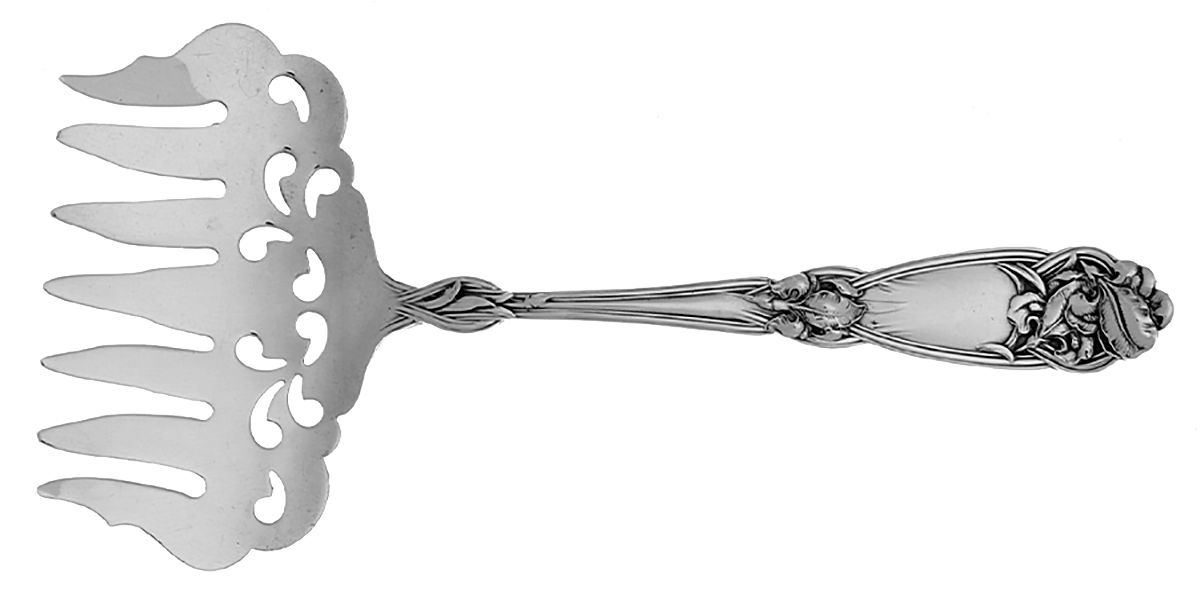 Fleur De Lis (Sterling, 1907) Small Solid Tined Sardine Serving Fork by Alvin-1