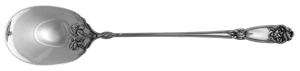 Fleur De Lis (Sterling, 1907) Large Lettuce Serving Spoon by Alvin-1