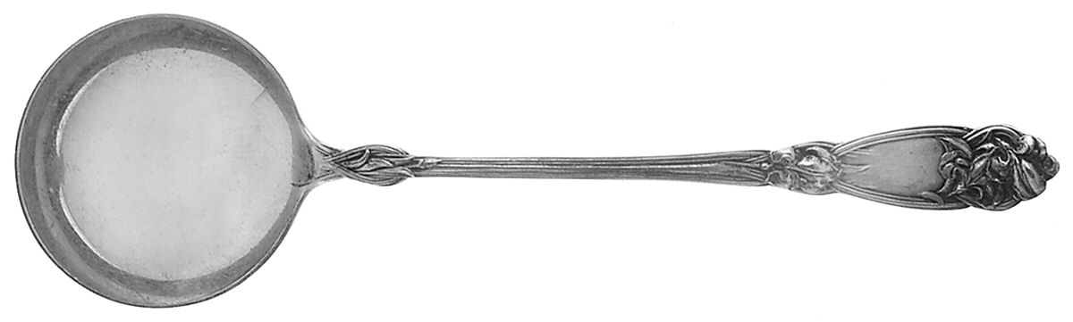 Fleur De Lis (Sterling, 1907) Round Bowl Soup Spoon (Bouillon) by Alvin-1