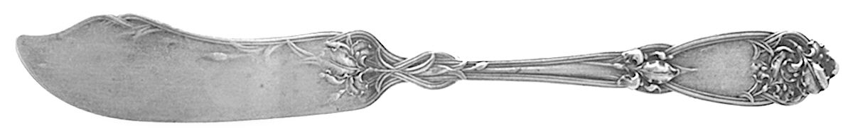 Fleur De Lis (Sterling, 1907) Flat Handle Master Butter Knife by Alvin-1