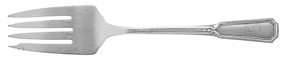 Florence Nightingale (Sterling, 1919) Small Solid Cold Meat Serving Fork by Alvin-1