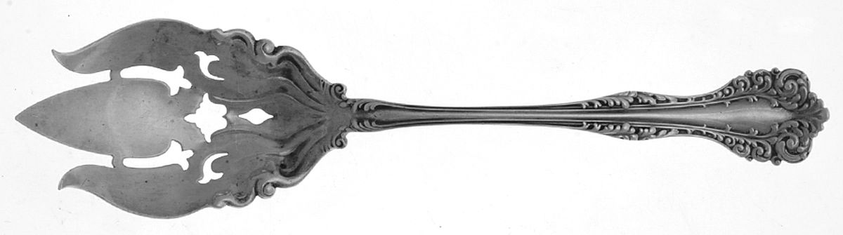 Florentine (Sterling, 1900) Solid Salad Serving Fork by Alvin-1