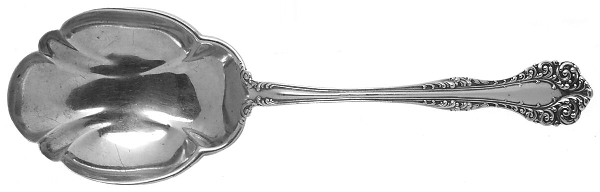 Florentine (Sterling, 1900) Oversize Solid Salad Serving Spoon by Alvin-1
