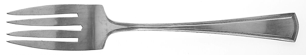 George Washington (Silverplate, 1913) Medium Solid Cold Meat Serving Fork by Alvin-1