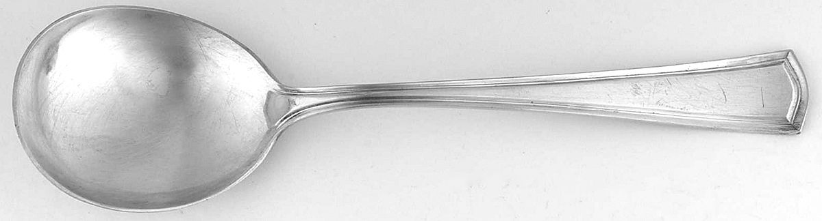 George Washington (Silverplate, 1913) Round Bowl Soup Spoon (Gumbo) by Alvin-1
