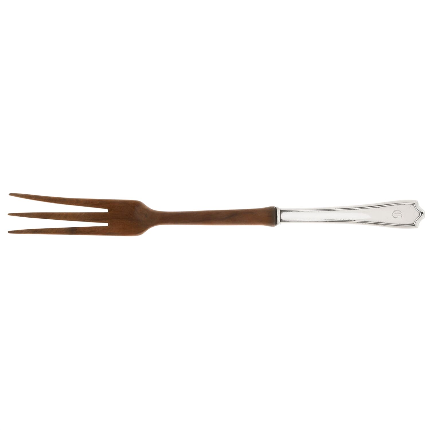 Hamilton (Sterling, 1910) Salad Serving Fork with Wooden Prongs by Alvin-1