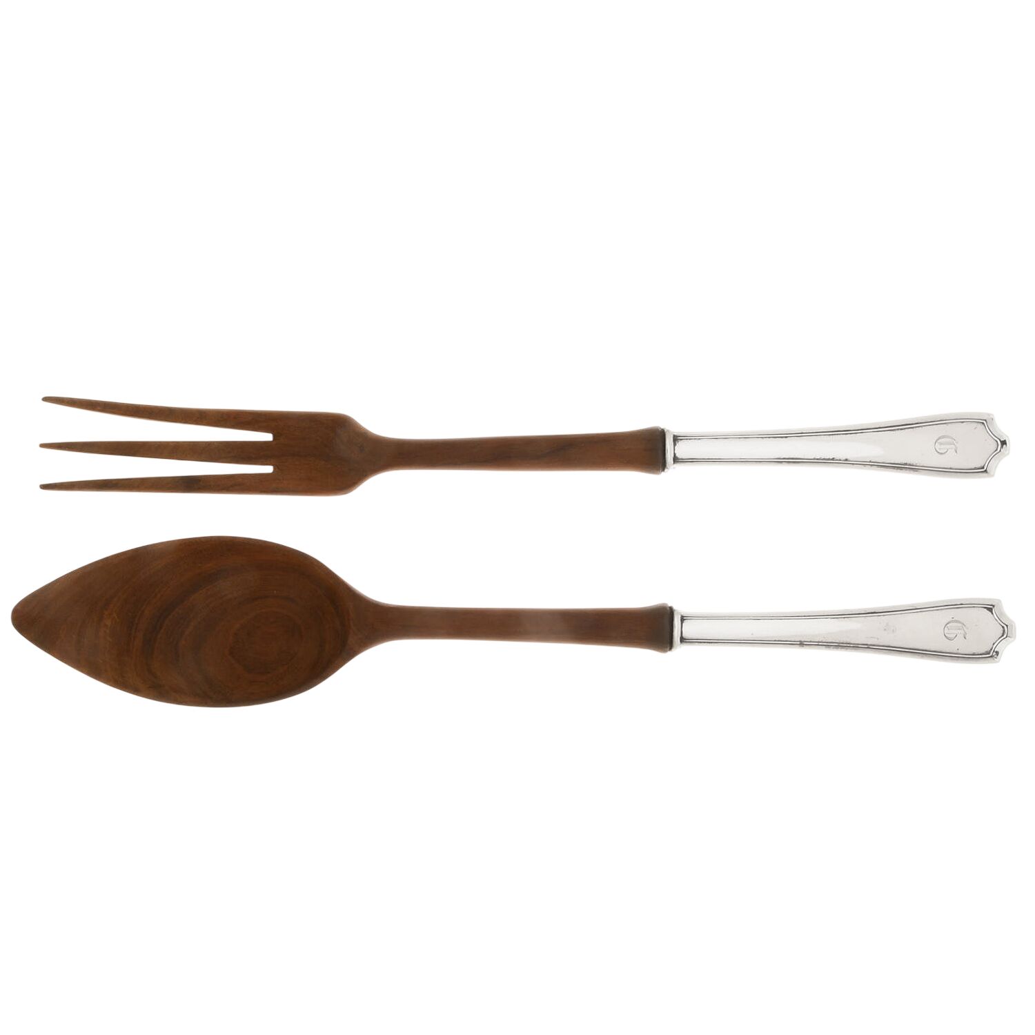 Hamilton (Sterling, 1910) Wooden Bowl 2-Piece Salad Set by Alvin-1