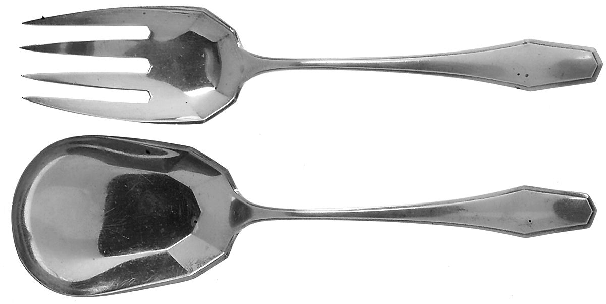 Hampton (Sterling, 1910-1912) (2 Pc) Solid Salad Set by Alvin-1