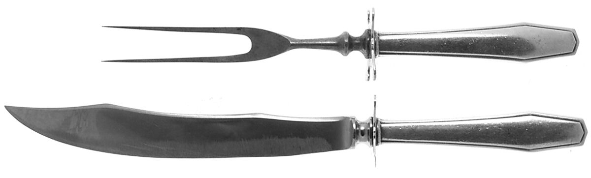 Hampton (Sterling, 1910-1912) Small Steak 2-Piece Carving Set w/Stainless Blade by Alvin-1