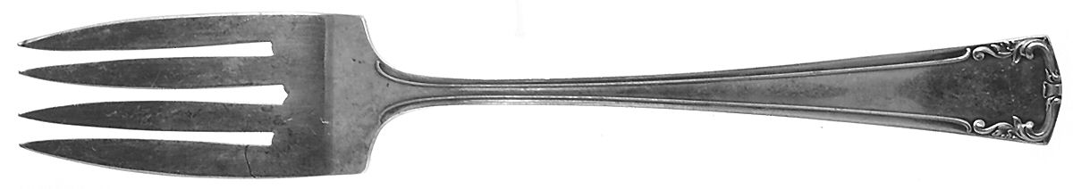 Lafayette (Silverplate, 1915) Medium Solid Cold Meat Serving Fork by Alvin-1