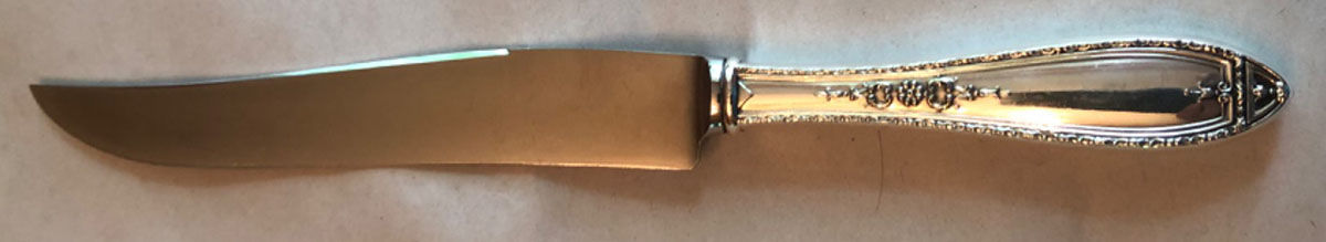 Louisiana (Silverplate, 1924) Small Steak Carving Knife with Stainless Blade by Alvin-1