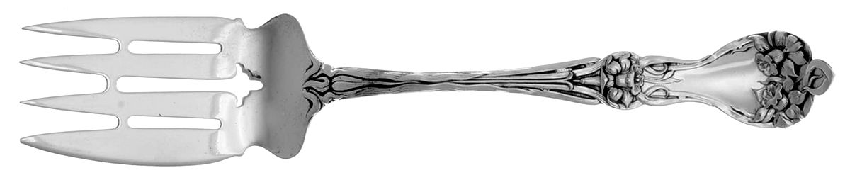 Majestic (Sterling, 1900, No Monograms) Fork-Cold Meat/Servg-Sm/Solid by Alvin-1