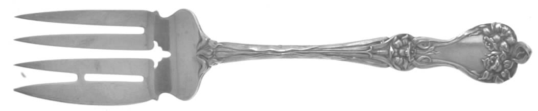 Majestic (Sterling, 1900, No Monograms) Small Solid Cold Meat Serving Fork by Alvin-1