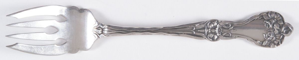 Majestic (Sterling, 1900, No Monograms) Large Individual Solid Fish/Salad Fork by Alvin-1