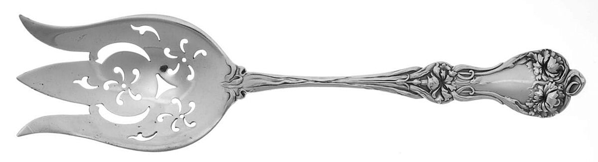 Majestic (Sterling, 1900, No Monograms) Oversize Solid Salad Servng Fork by Alvin-1