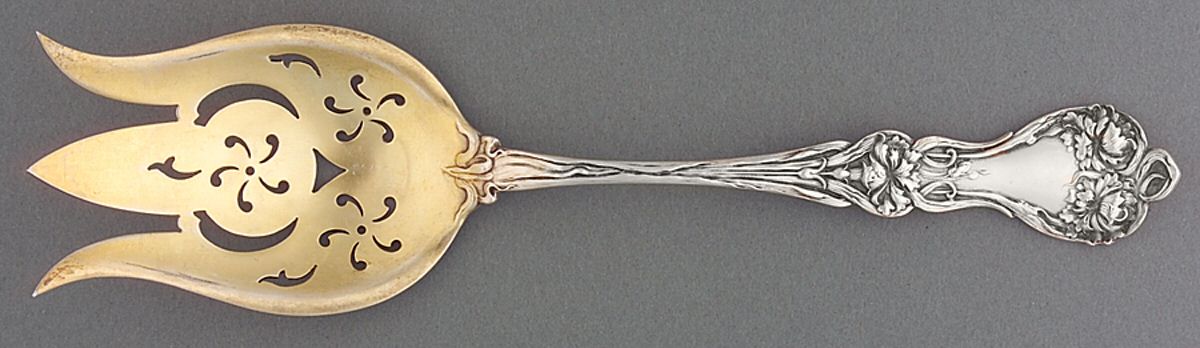 Majestic (Sterling, 1900, No Monograms) Oversize Solid Salad Servng Fork by Alvin-1