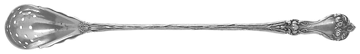Majestic (Sterling, 1900, No Monograms) Pierced Bowl Long Handle Olive Spoon by Alvin-1