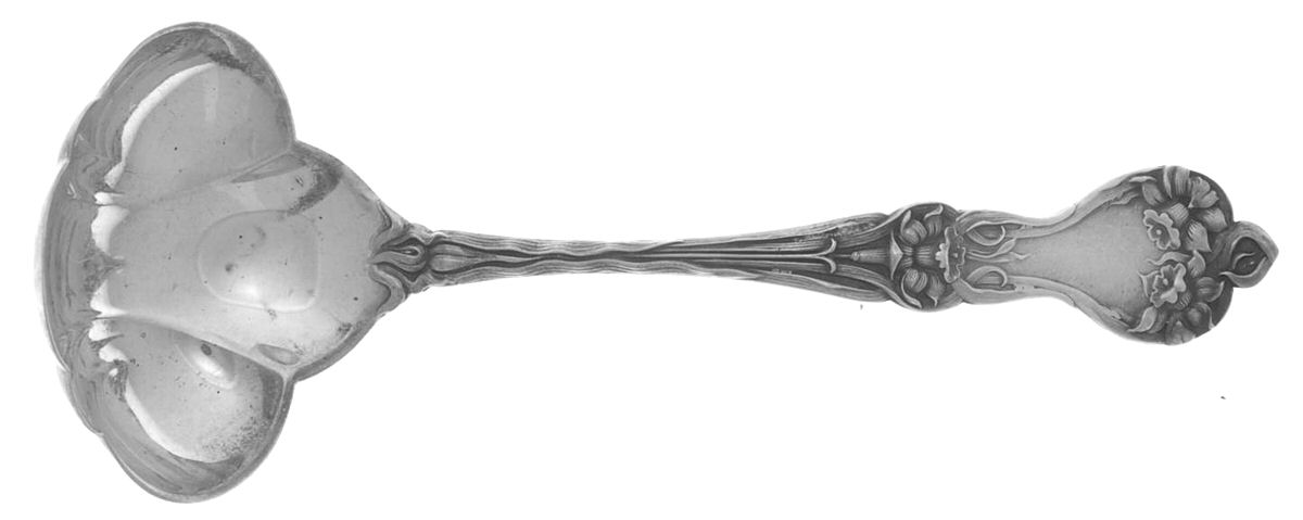 Majestic (Sterling, 1900, No Monograms) Solid Piece Cream Ladle by Alvin-1