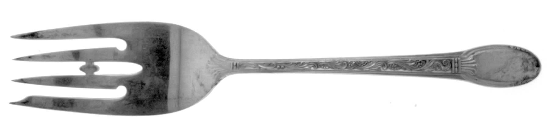 Mastercraft (Sterling, 1937, No Monograms) Small Solid Cold Meat Serving Fork by Alvin-1