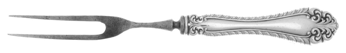 Melrose (Sterling, 1910) Small Steak Carving Fork with Stainless Prongs by Alvin-1