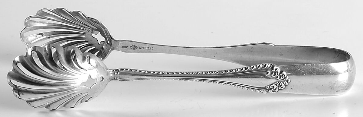 Melrose (Sterling, 1910) Large Ice Serving Tongs with Bowl Tips by Alvin-1
