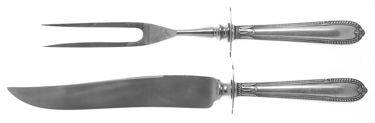 Miss Alvin (Sterling, 1931, No Monograms) Small Steak 2-Piece Carving Set w/Stainless Blade by Alvin-1