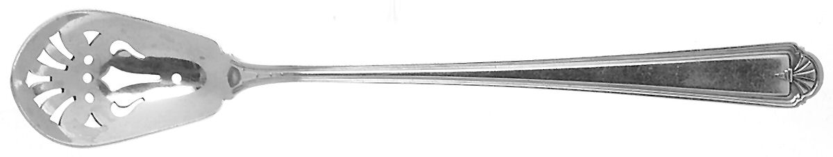 Modern Colonial (Sterling, 1928) Pierced Bowl Short Handle Olive Spoon by Alvin-1