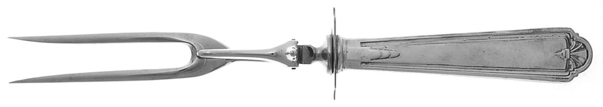 Modern Colonial (Sterling, 1928) Large Stainless-Prong Roast Carving Fork by Alvin-1