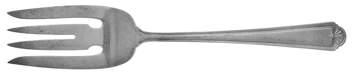 Modern Colonial (Sterling, 1928) Medium Solid Cold Meat Serving Fork by Alvin-1