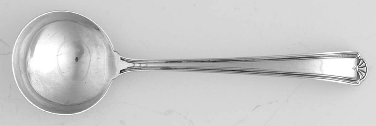 Modern Colonial (Sterling, 1928) Round Bowl Soup Spoon (Bouillon) by Alvin-1
