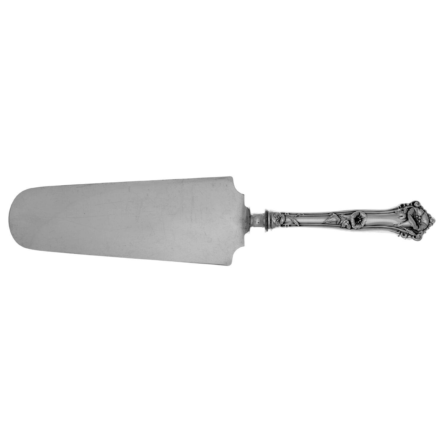 Morning Glory (Sterling, 1909) Pie Server with Silverplate Blade by Alvin-1