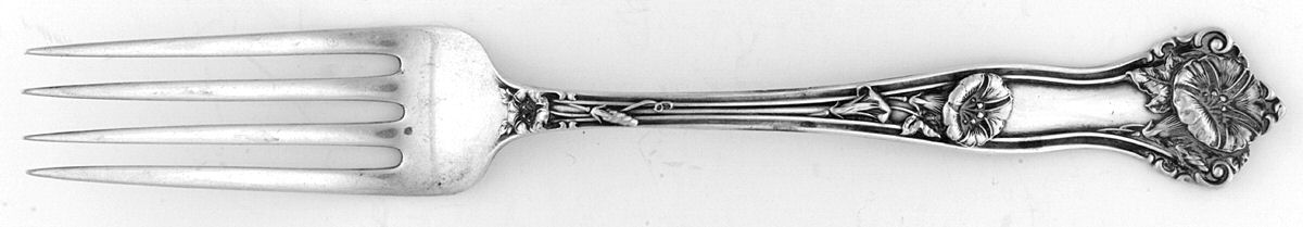 Morning Glory (Sterling, 1909) Luncheon/Dessert Fork, Solid Piece by Alvin-1