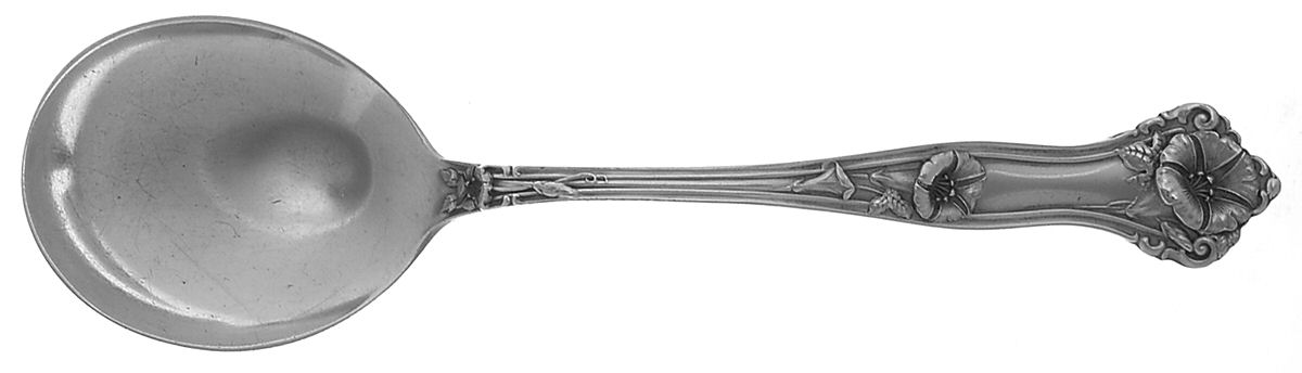 Morning Glory (Sterling, 1909) Round Bowl Soup Spoon (Gumbo) by Alvin-1
