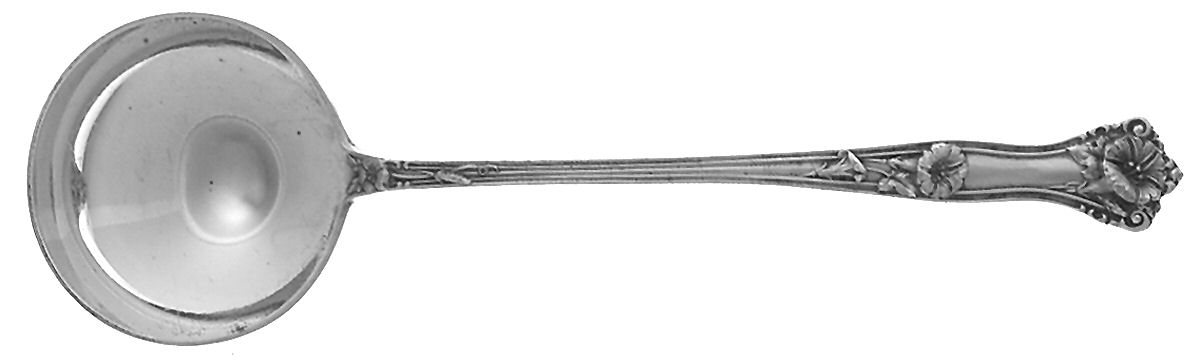 Morning Glory (Sterling, 1909) Round Bowl Soup Spoon (Bouillon) by Alvin-1