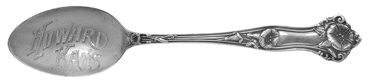 Morning Glory (Sterling, 1909) Souvenir Spoon (Five O'Clock) by Alvin-1